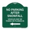 Signmission No Parking After Snowfall Vehicles May Be Towed or Plowed-In with Left Arrow, A-DES-GW-1818-23787 A-DES-GW-1818-23787 - alternate 1
